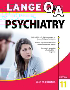 Lange Q&A Psychiatry, 11th Edition