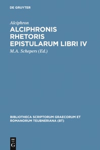 Alciphronis Rhetoris epistularum libri IV