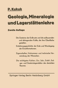 Geologie, Mineralogie und Lagerstättenlehre