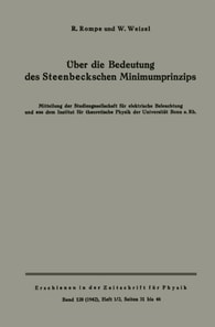 Über die Bedeutung des Steenbeckschen Minimumprinzips