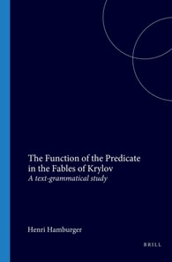 Function of the Predicate in the Fables of Krylov