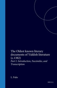 Oldest known literary documents of Yiddish literature (c.1382)