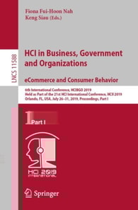 HCI in Business, Government and Organizations. eCommerce and Consumer Behavior