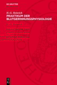 Praktikum der Blutgerinnungsphysiologie