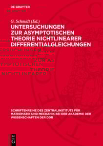 Untersuchungen zur asymptotischen Theorie nichtlinearer Differentialgleichungen