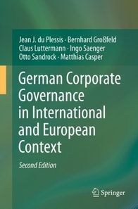 German Corporate Governance in International and European Context