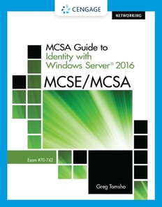 MCSA Guide to Identity with Windows Server(R) 2016, Exam 70-742