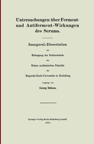 Untersuchungen über Ferment- und Antiferment-Wirkungen des Serums