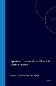 Specimen inaugurale juridicum de tortura reorum