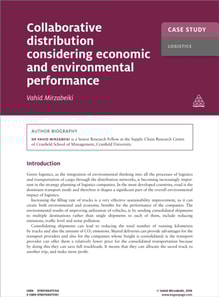 Case Study: Collaborative Distribution Considering Economic and Environmental Performance
