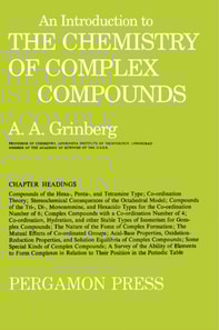Introduction to the Chemistry of Complex Compounds