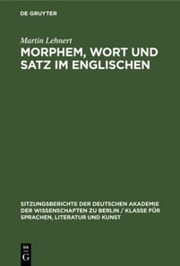 Morphem, Wort und Satz im Englischen