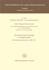 Die private Konsumnachfrage im Ausgabensystem