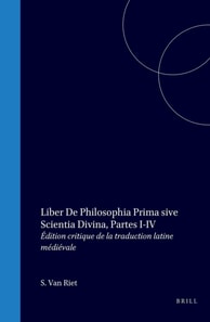 Liber De Philosophia Prima sive Scientia Divina