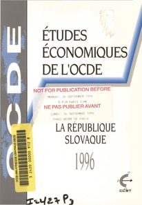 Etudes economiques de l'OCDE : Republique Slovaque 1996