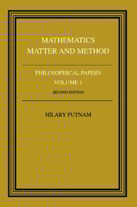Mathematics, Matter and Method: Volume 1