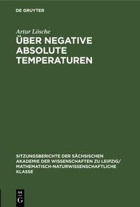 Uber negative absolute Temperaturen
