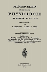 Pflügers Archiv für die Gesamte Physiologie des Menschen und der Tiere