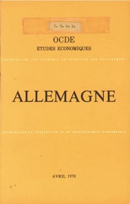 Etudes economiques de l'OCDE : Allemagne 1970