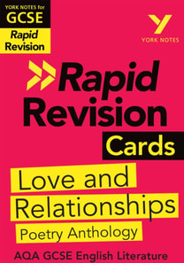 York Notes RAPID AQA GCSE (Revision Cards) Love and Relationships Poetry Anthology - for 2026, 2027 exams