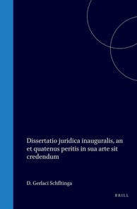 Dissertatio juridica inauguralis, an et quatenus peritis in sua arte sit credendum