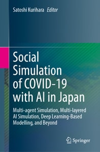 Social Simulation of COVID-19 with AI in Japan