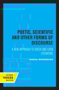 Poetic, Scientific and Other Forms of Discourse