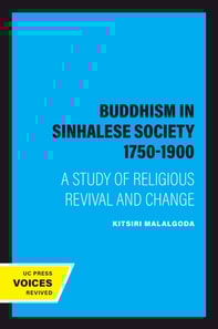Buddhism in Sinhalese Society 1750-1900