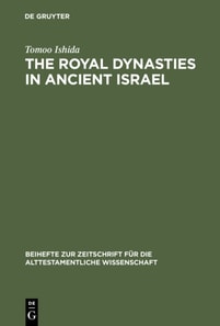 Royal Dynasties in Ancient Israel