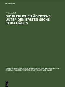 Die Kleruchen Agyptens unter den ersten sechs Ptolemaern