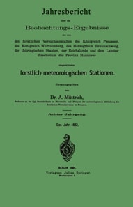 Jahresbericht über die Beobachtungs-Ergebnisse