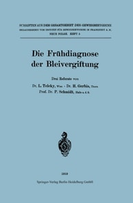Die Frühdiagnose der Bleivergiftung