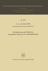 Die Bestimmung der Dichte des interstellaren Gases aus 21-cm-Beobachtungen