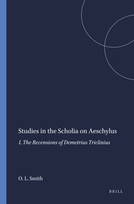 Studies in the Scholia on Aeschylus