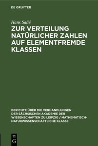 Zur Verteilung naturlicher Zahlen auf elementfremde Klassen