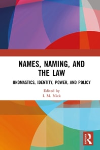 Names, Naming, and the Law