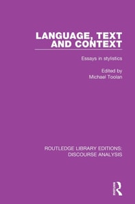 Language, Text and Context