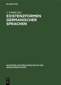 Existenzformen germanischer Sprachen