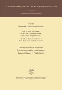 Thermodiffusion im kritischen Entmischungsgebiet des flüssigen Systems Wasser + Triäthylamin