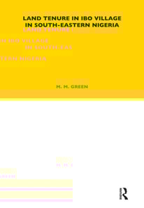 Land Tenure in Ibo Village in South-Eastern Nigeria