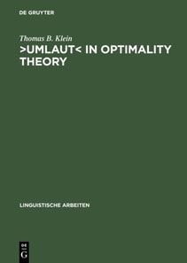  Umlaut  in Optimality Theory