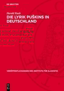 Die Lyrik Puškins in Deutschland