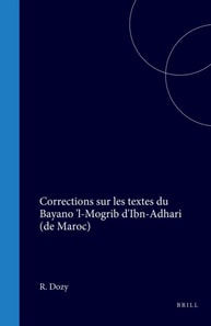 Corrections sur les textes du Bayano 'l-Mogrib d'Ibn-Adhari (de Maroc)