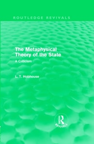 Metaphysical Theory of the State (Routledge Revivals)