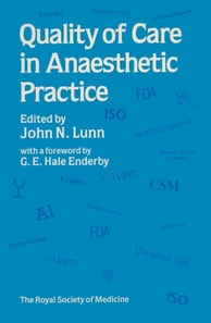 Quality of Care in Anaesthetic Practice