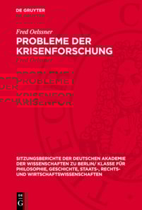 Probleme der Krisenforschung