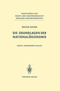 Die Grundlagen der Nationalökonomie