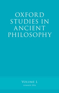 Oxford Studies in Ancient Philosophy, Volume 50