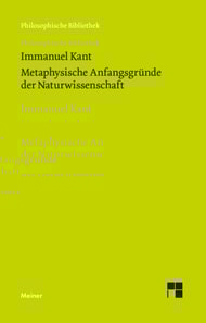 Metaphysische Anfangsgründe der Naturwissenschaft