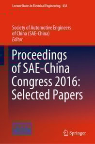 Proceedings of SAE-China Congress 2016: Selected Papers